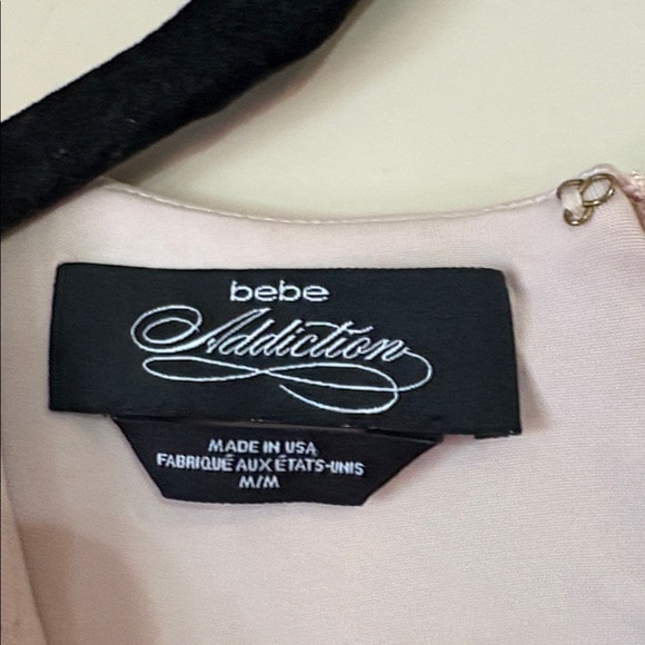 NWOT Bebe Blush Pink Rose Dust Sequin Bodycon Mini Dress Size Medium - Picture 4 of 9